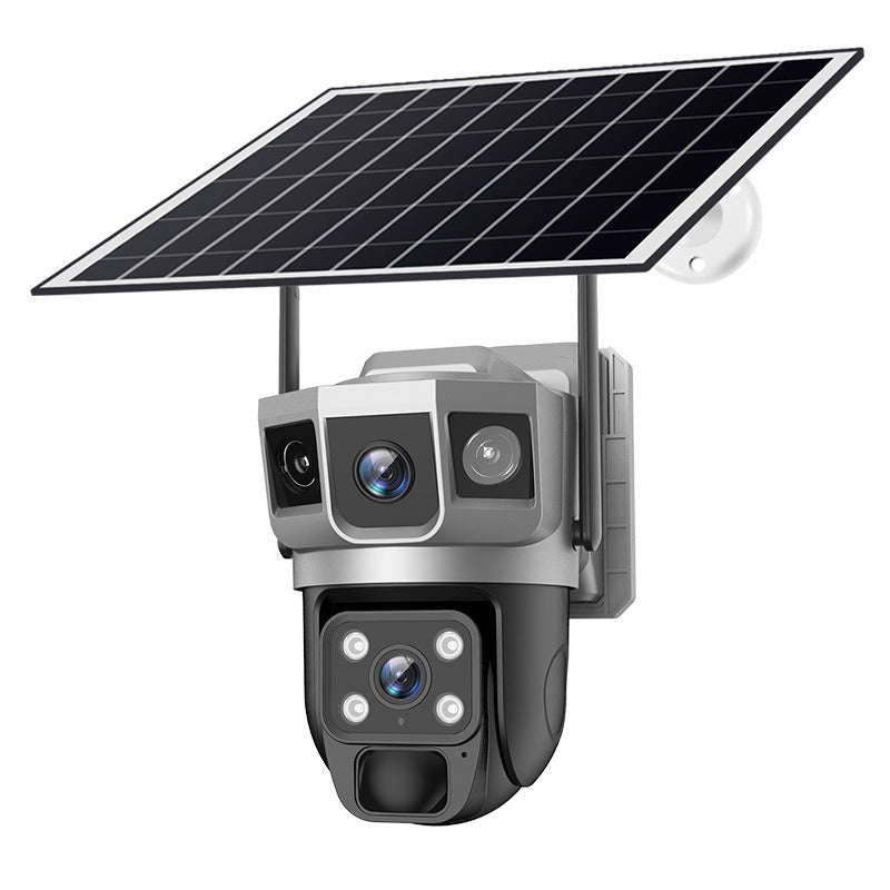 V380PRO-9 Solar powered WiFi Outdoor Waterproof Ball Machine HD Monitoring Camera Remote Uninterrupted Power