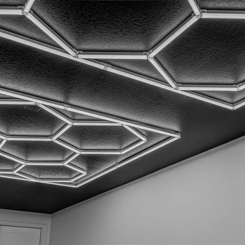 Honeycomb Hex Light Hexagon LED Lighting for Garage Workshop Lighting Car Detail for Car Wash Beauty Station Office Ship from US