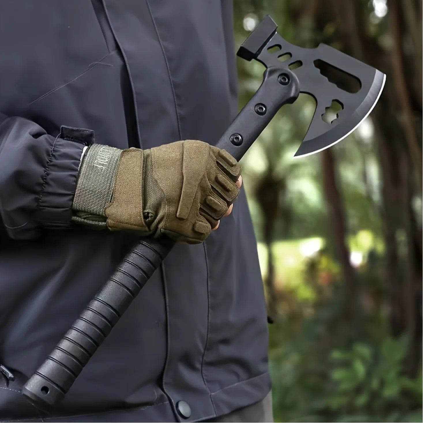 Camping Axe (Includes Sheath) | One-Piece Stainless Steel Survival Axe | Camping & Survival(17.3l Axe | Outdoor Axe & Hatchet Combo(17.3IN)