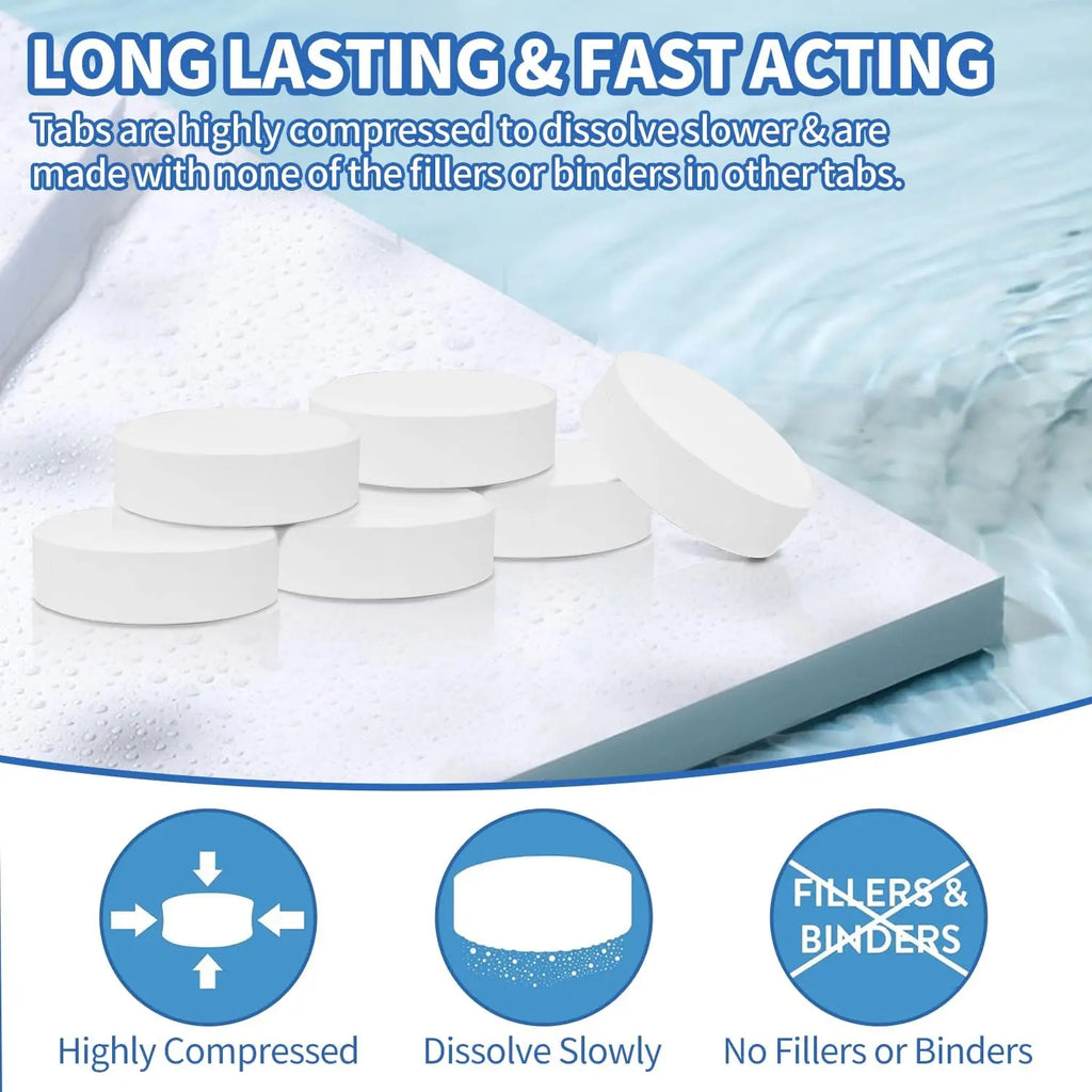 50LB 3-inch Chlorine Tablets Advanced, Swimming Pool Chlorination Purification, Swimming Pool Care