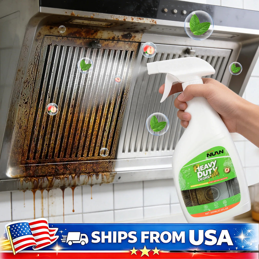 Kitchen Hood Grease Remover Cleaner Heavy Duty Degreaser Spray for Stove Oven Range Hood Cooktop Removes Oil Stains Fast