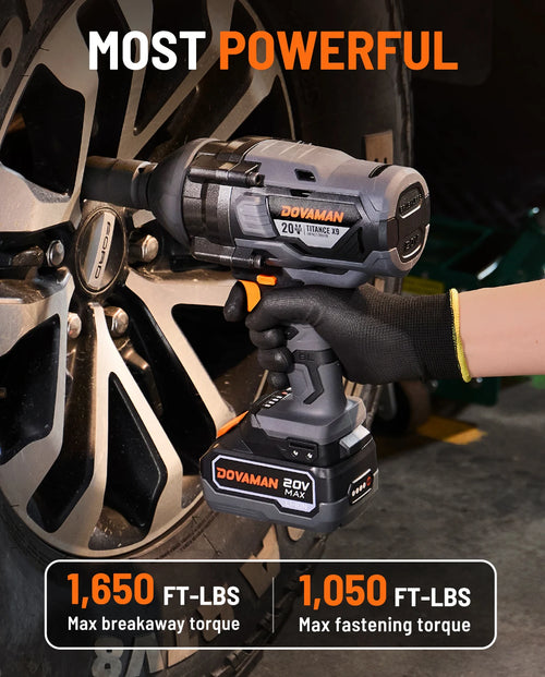 20V Brushless Impact Wrench, 3/4" Cordless Impact Gun 2200Nm, 5 Modes, 4.0Ah Battery for Lug Nuts & Trucks