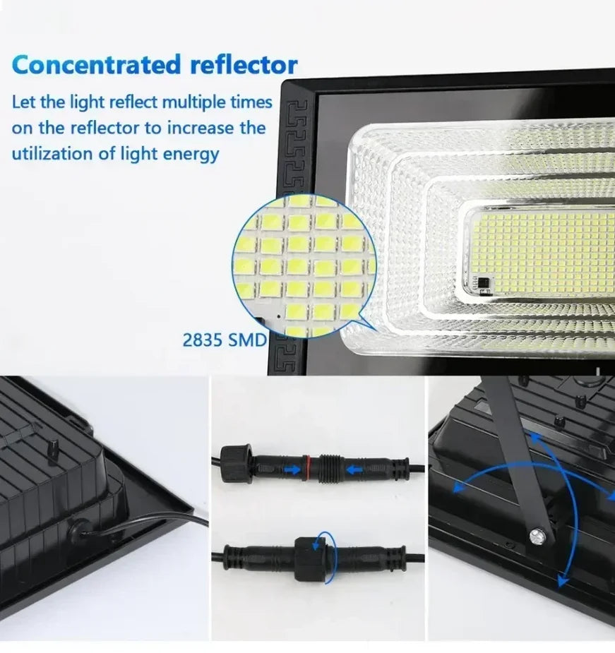 30W Led Solar Light High bright Flood Light Waterproof Outdoor Garden Wall Light with Aluminum Solar Panel For garden