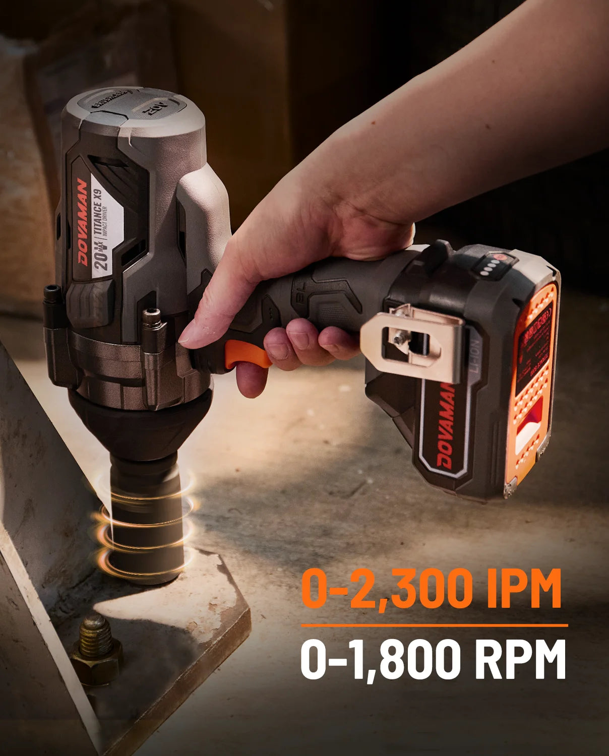 20V Brushless Impact Wrench, 3/4" Cordless Impact Gun 2200Nm, 5 Modes, 4.0Ah Battery for Lug Nuts & Trucks