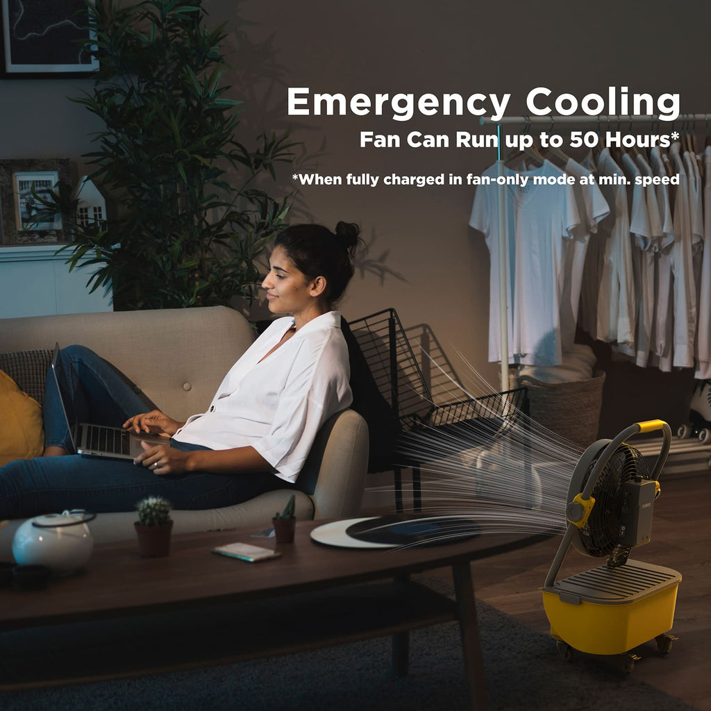 (Open Box) AirSupply MS12 Portable Mist Fan, 19,200mAh Battery & 2.9-Gallon Tank