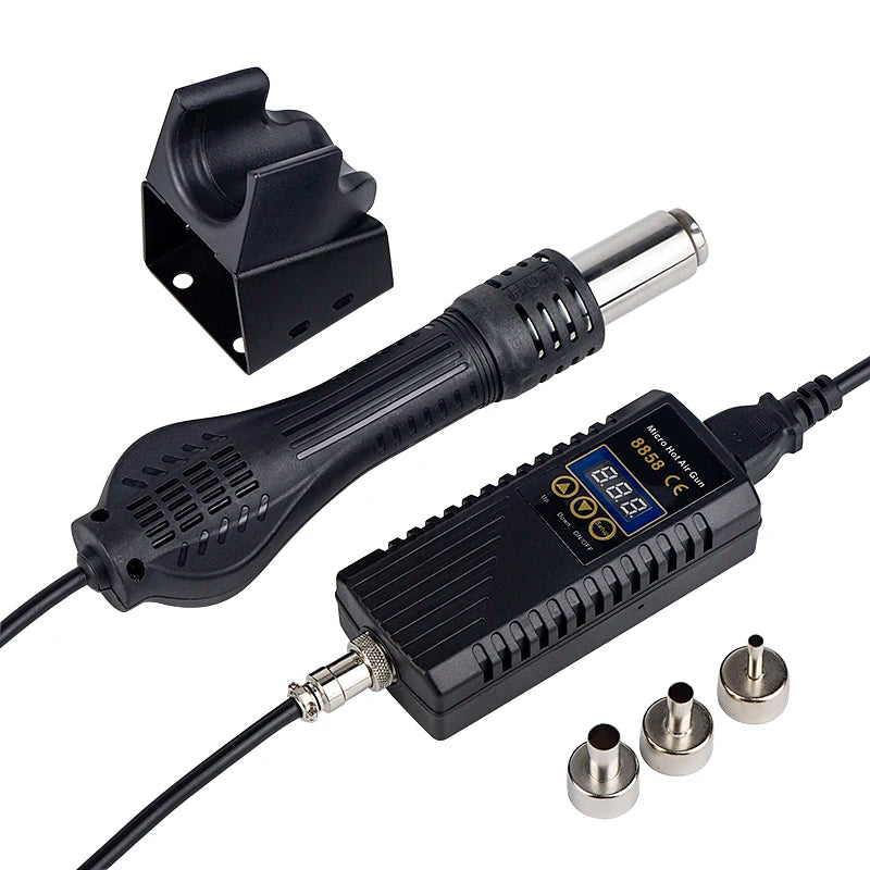 JCD 8858 Micro Hot Air Gun 750W Rework Soldering Station LCD Digital 110V Heat Gun