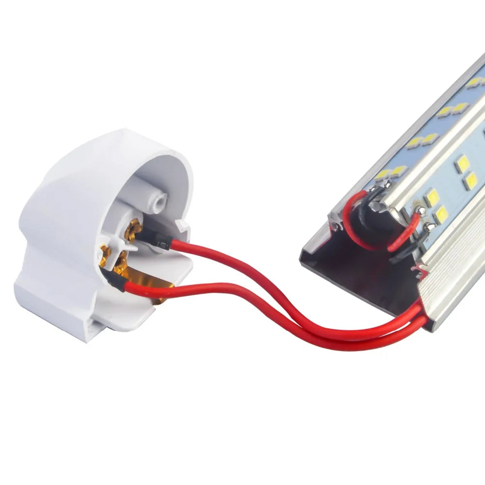 20PCS 8ft LED Tube Light ,120W 12500lm,Clear Lens Cover, Double Side 4 rows V Shape Integrated Bulb Lamp,LED Cooler Door light