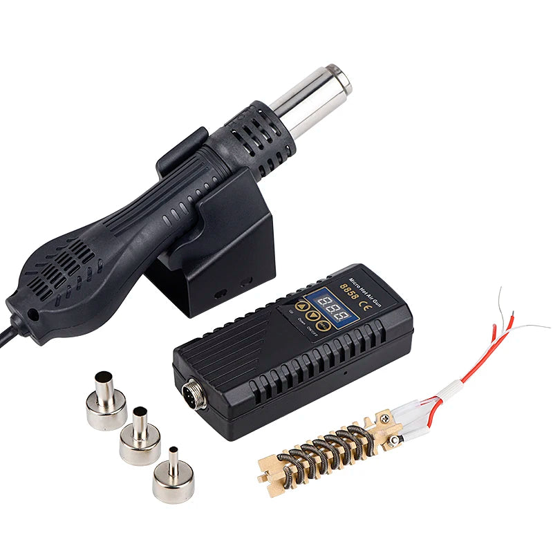 JCD 8858 Micro Hot Air Gun 750W Rework Soldering Station LCD Digital 110V Heat Gun