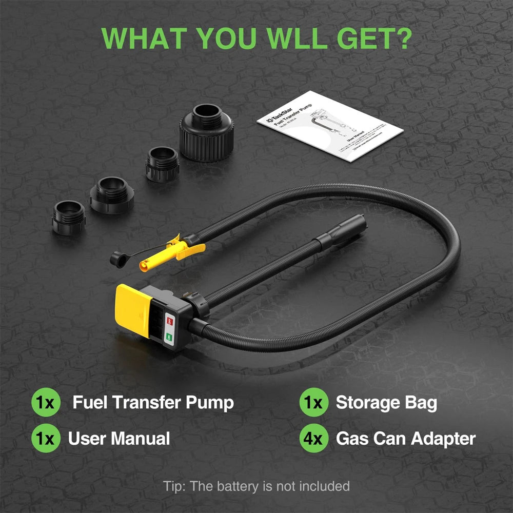 Electric Suction Fuel Pump Auto-stop Sensor Leak Protection 51"Hose Gasoline Diesel Electric Fuel Transfer Oil Pump