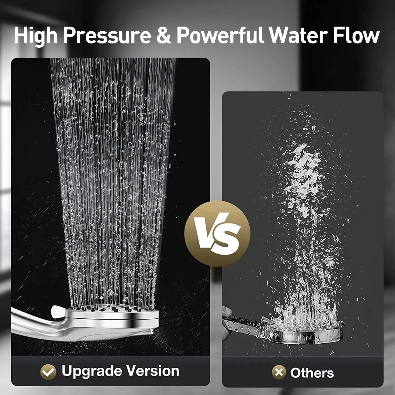 Shower Head with Handheld, High Pressure 10 Modes with 59" Stainless Steel Hose Adjustable Holder