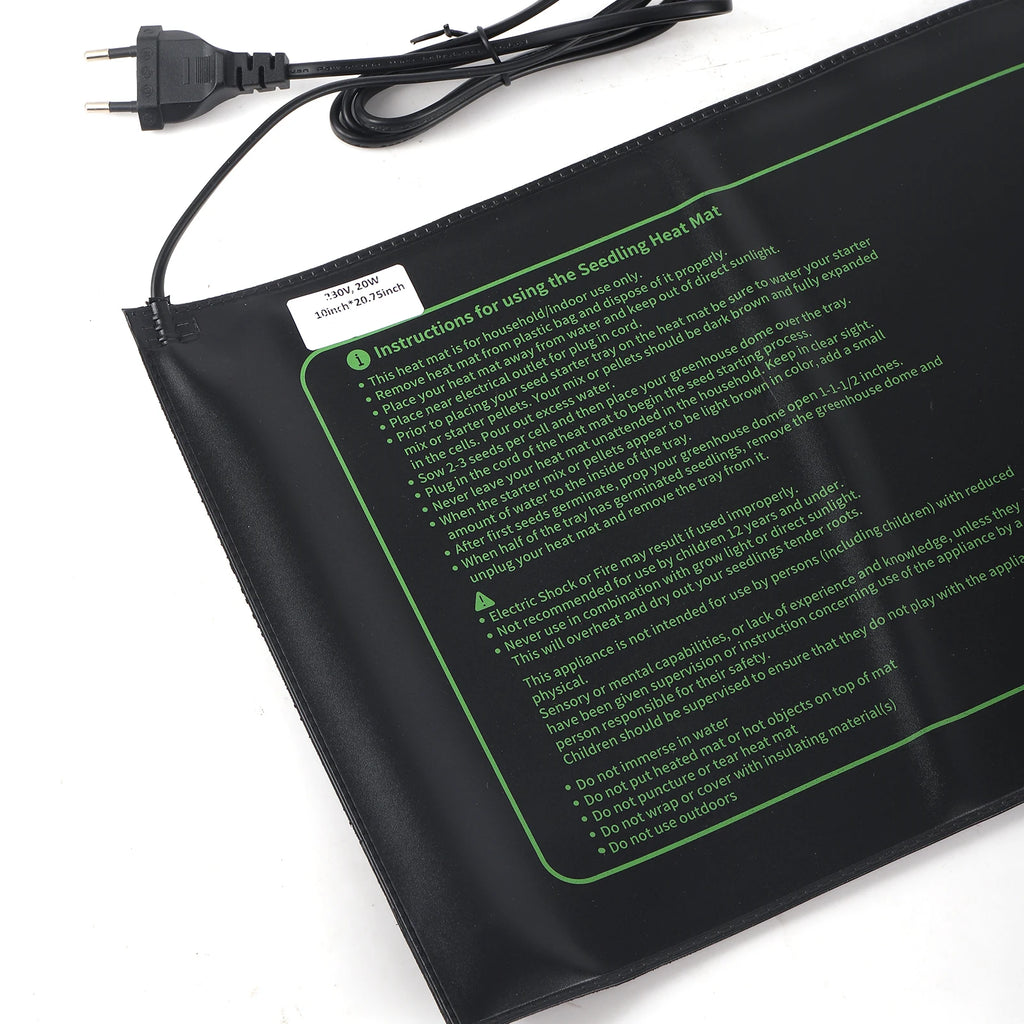 20W Seedling Heat Mat Plant Seed Germination  Starter Pad Greenhouse Seedling Heating Mat Waterproof