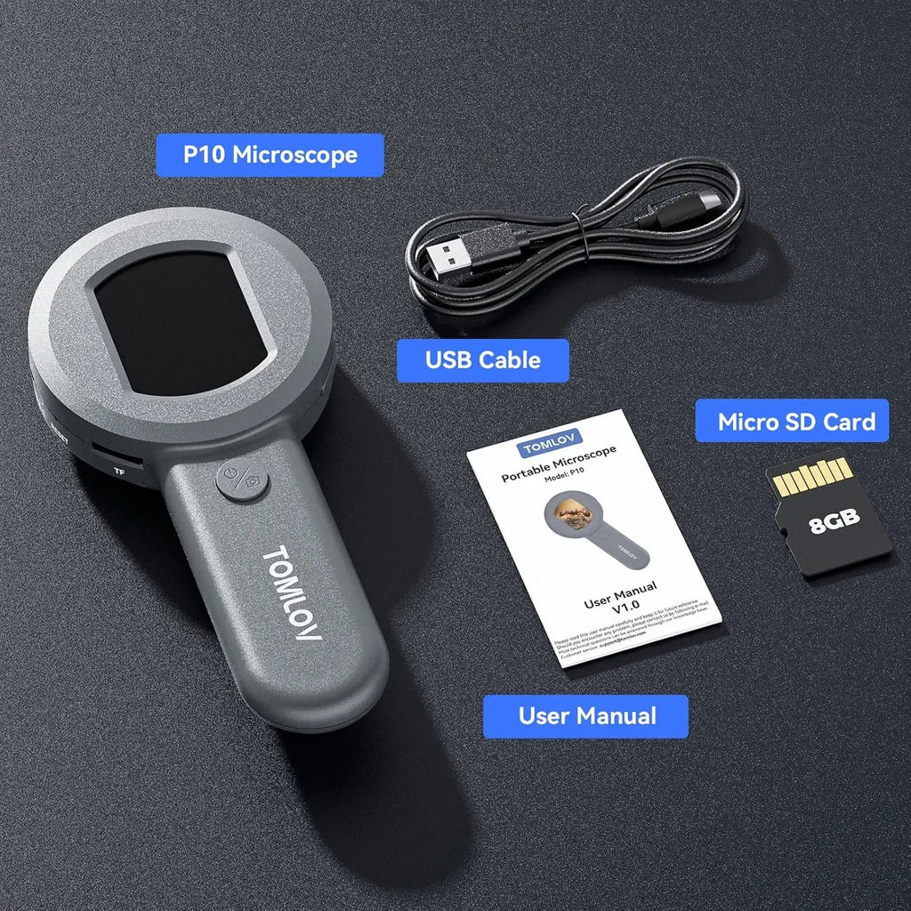 Microscope for Adults Kids Handheld Coin Magnifier with Light for Error Coins Collector Portable 100X Jewelers Loupe