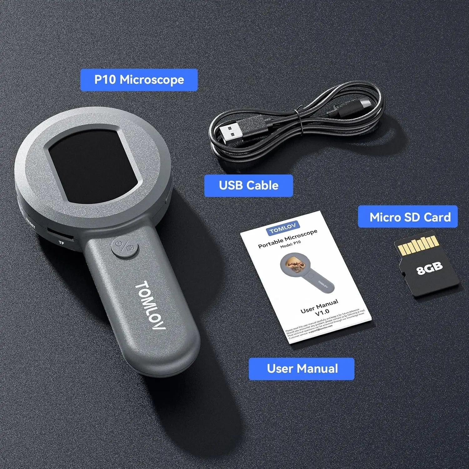 Microscope for Adults Kids Handheld Coin Magnifier with Light for Error Coins Collector Portable 100X Jewelers Loupe