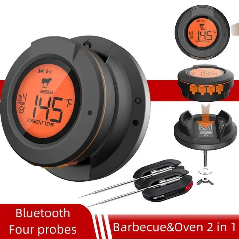 Bluetooth Digital Thermometer Sensor For High 500°F Oven Grill Barbecue Meat Cooking Tools