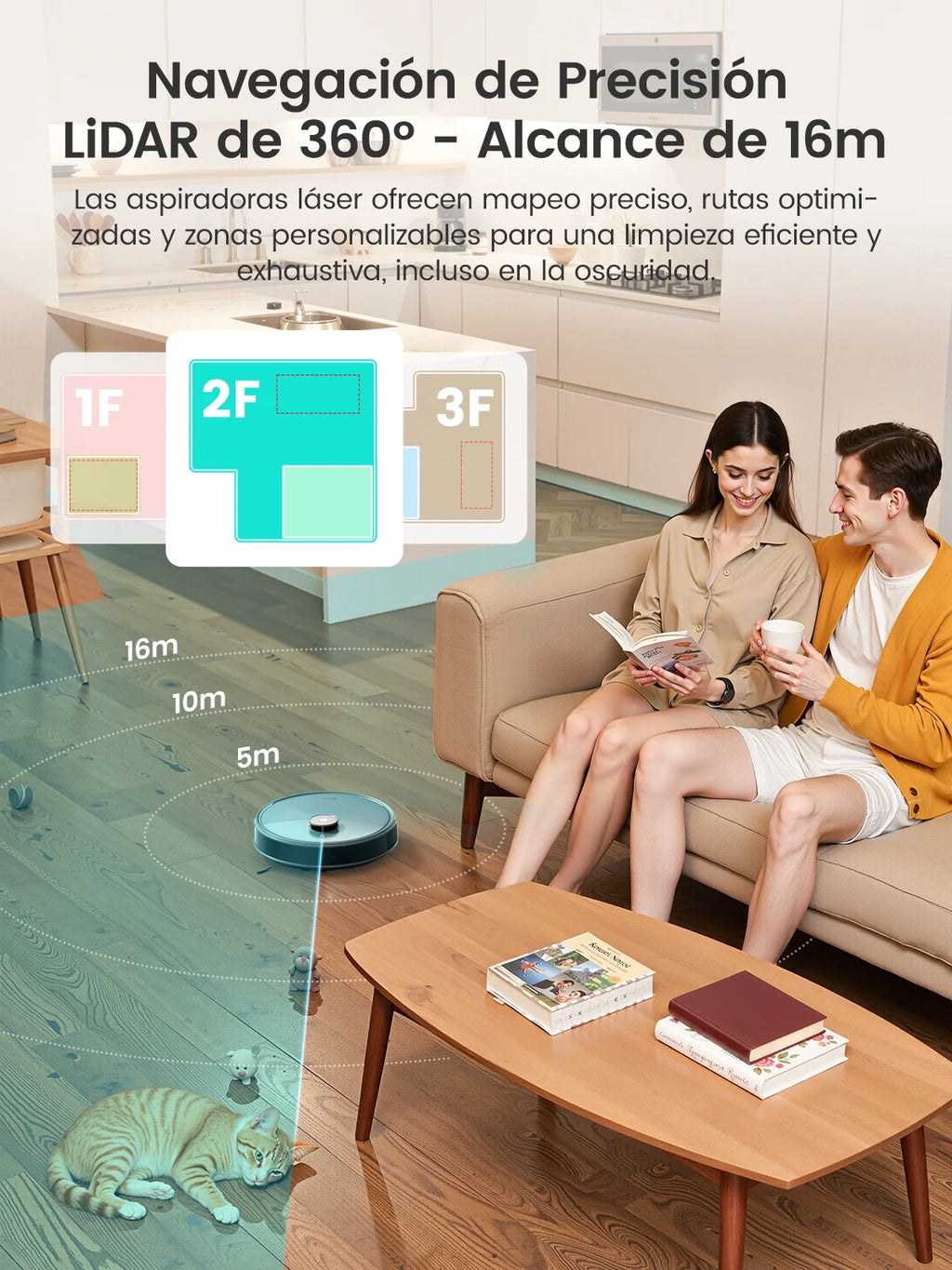 M3 Max Robot Vacuum, Robot Vacuum and Mop, 20000Pa Suction, Anti-Tangle Brushes, Dual Spinning Mop, Auto Mop Washing