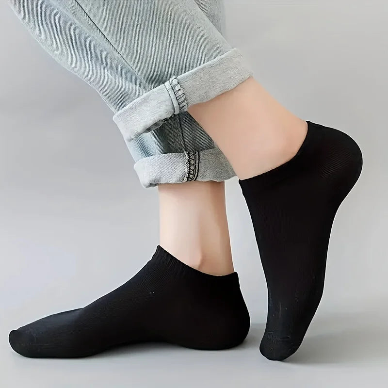 10/20/30/40/60 Pairs Of Unisex Solid Color Socks Comfy Breathable Soft Sweat Absorbent Socks For Daily And Outdoor Wearing 2030