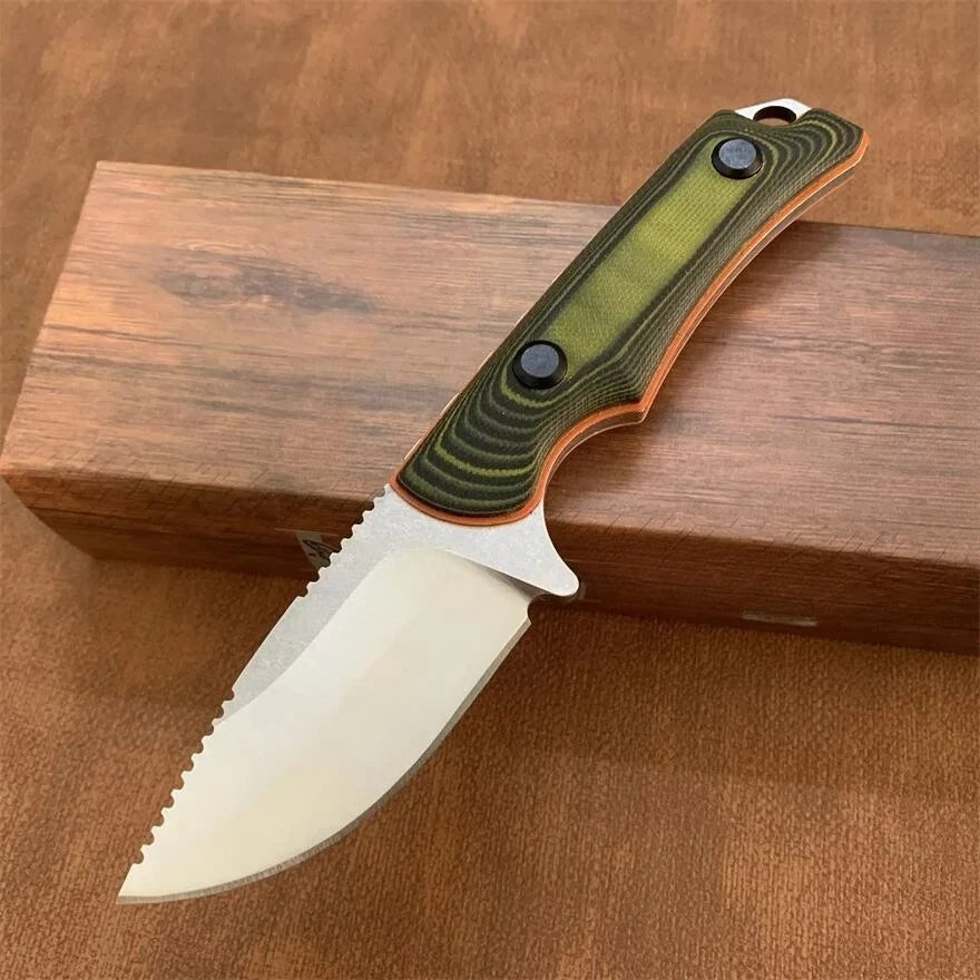 High-hardness BM 15017 Fixed Blade Knife Outdoor Camping and Hiking EDC Practical Cutting Knife with A Sheath Gift for Men