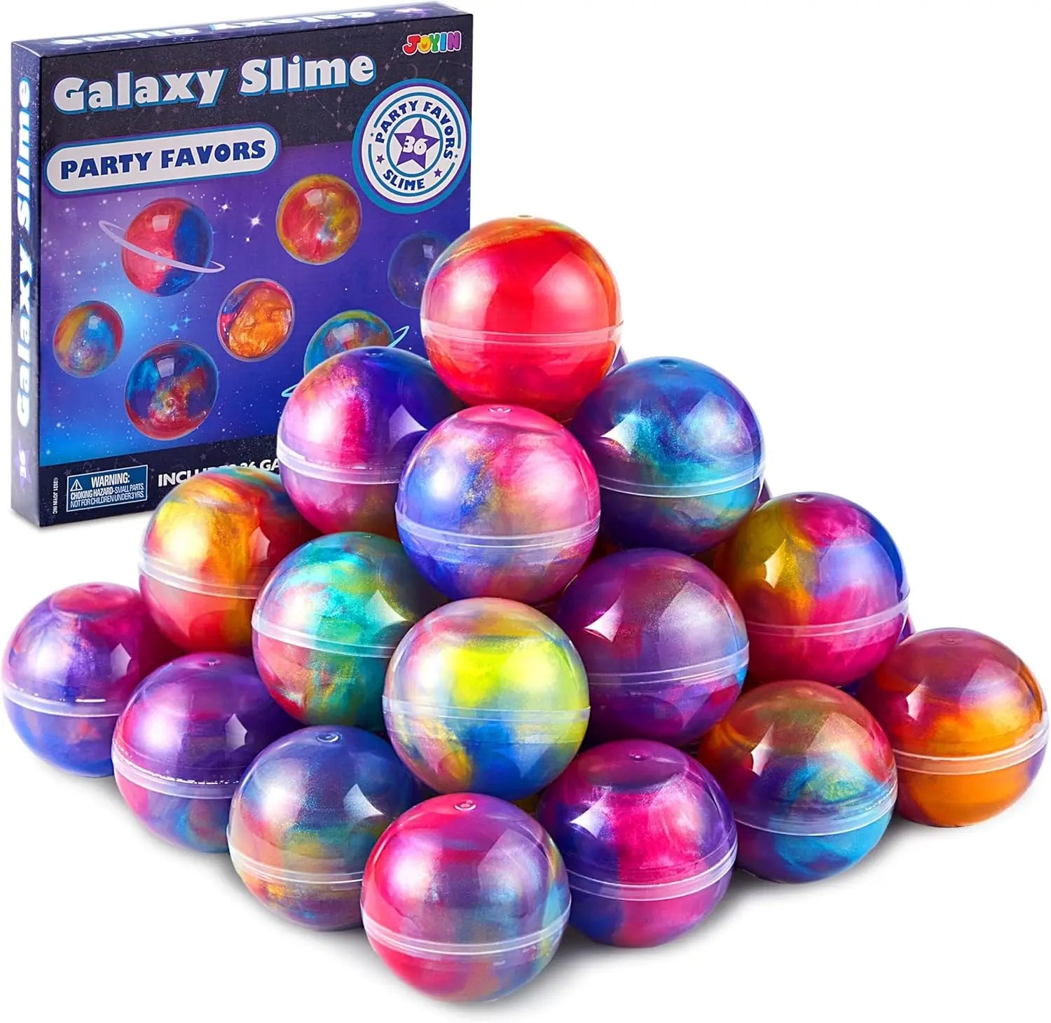36 Pcs Galaxy Slime Cup Party Favors Stretchy Non-Sticky Safe for Classroom Reward Birthday Party Supplies