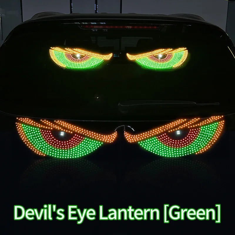 USB Dynamic Animation Led Eye Display Pixel Panel For Car Truck Demon Eyes LED Screen Light Front Rear Windshield Decoration