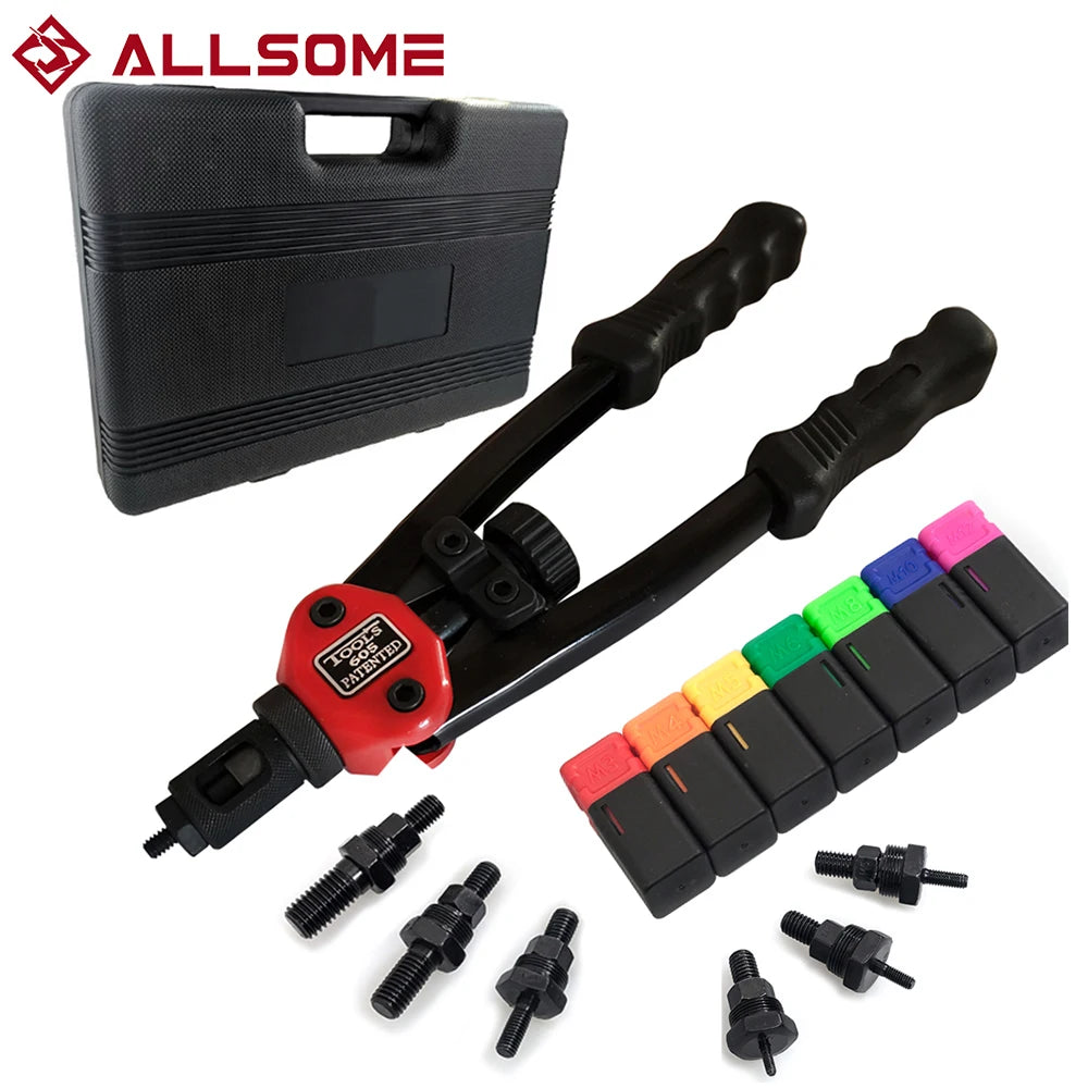 BT-605 Riveter Gun tool Hand Insert Rivet Nut Tool Manual Mandrels M3 M4 M5 M6 M8 M10 M12 HT2597