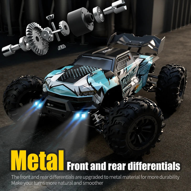 16101 Pro 1:16 75KM/H 4WD RC Car With LED Light 2.4G Remote Control Cars High Speed Drift Monster Truck for Children Gift