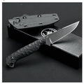Straight Knife 9Cr13Mov Blade G10 Textured Handle Outdoor Tactical Knife - Self-defense Safety Tool