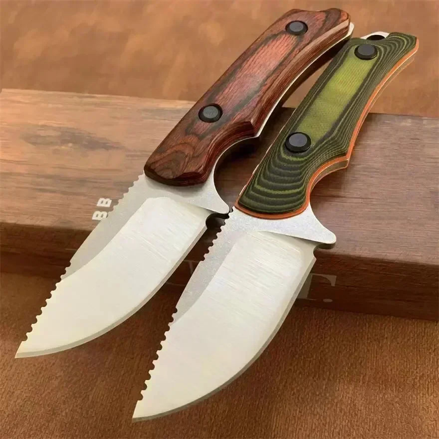 Straight BM 15002/15017 Wilderness Hunting Knife CPM-S30V Blade Wooden/G10 Handle Outdoor Knives Pocket EDC Tools