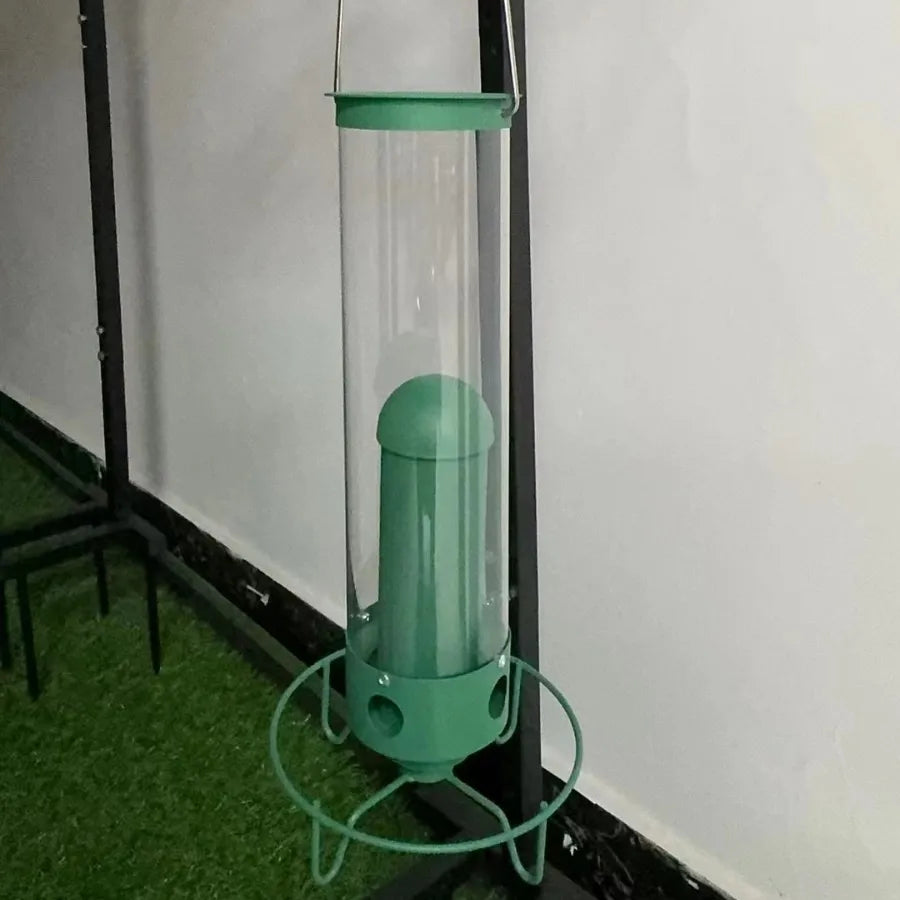 Hanging Wild Bird Feeder Weight Activated Rotating Squirrel Proof Outdoor Garden Yard Tree Mounted Automatic Bird Feeding