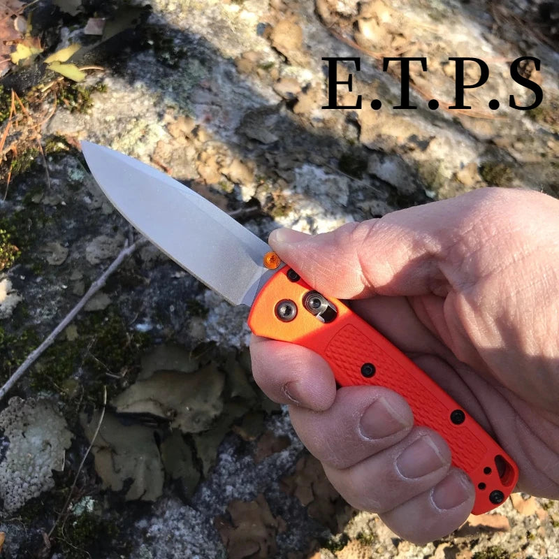 BM 533-3 MINI Bugout Nylon Wave Fibre Handle Axis Lock Folding Outdoor Pocket Knife EDC Camping Hunting Tools