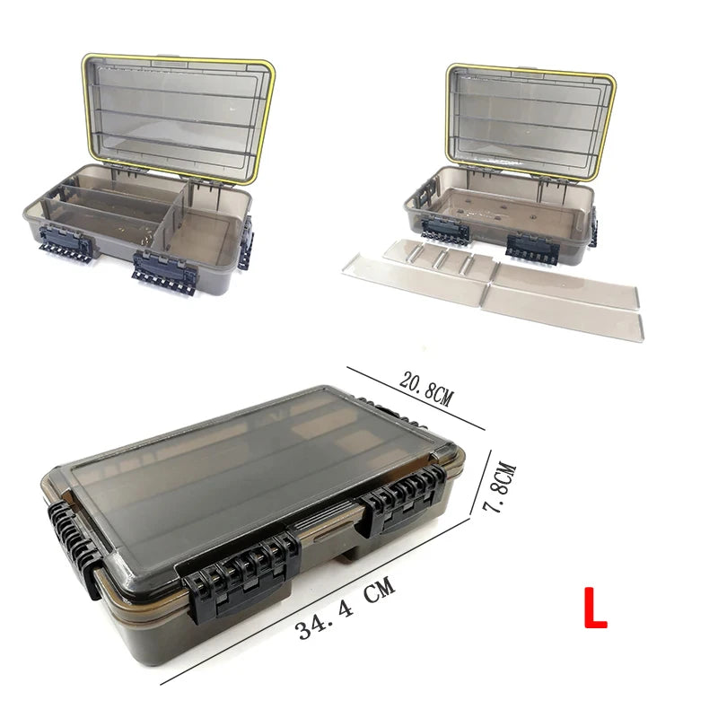 Large-Capacity Waterproof Fishing Tackle Box Fishing Accessories Tool Storage Box Fish Hook Fake Bait Storage Box Fishing Supply