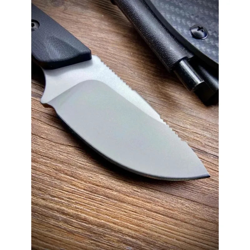 High-hardness BM 15017 Fixed Blade Knife Outdoor Camping and Hiking EDC Practical Cutting Knife with A Sheath Gift for Men