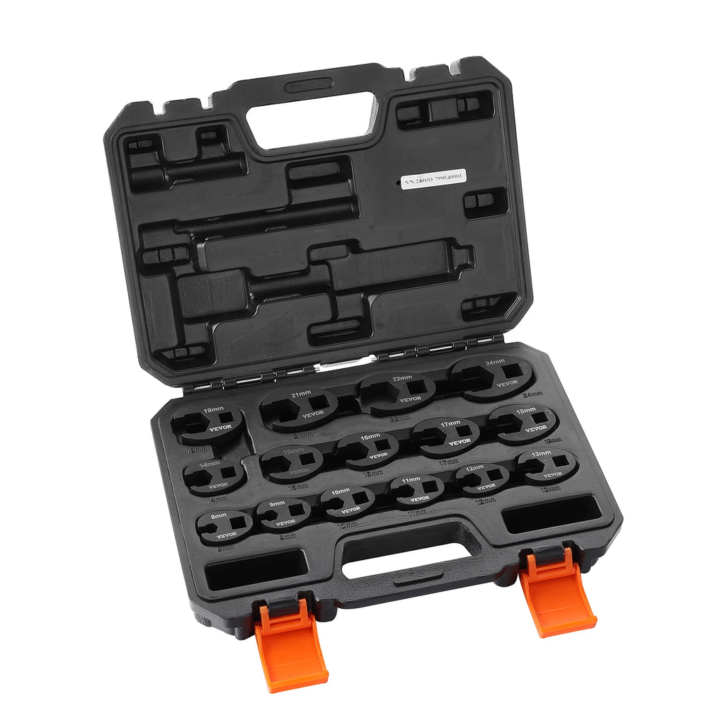 14/15/20/24PCs Crowfoot Wrench Set 1/2" 3/8" Drive Crows Foot Wrench Set CR-MO Steel Crowfoot Wrench Set
