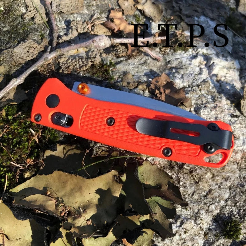 BM 533-3 MINI Bugout Nylon Wave Fibre Handle Axis Lock Folding Outdoor Pocket Knife EDC Camping Hunting Tools
