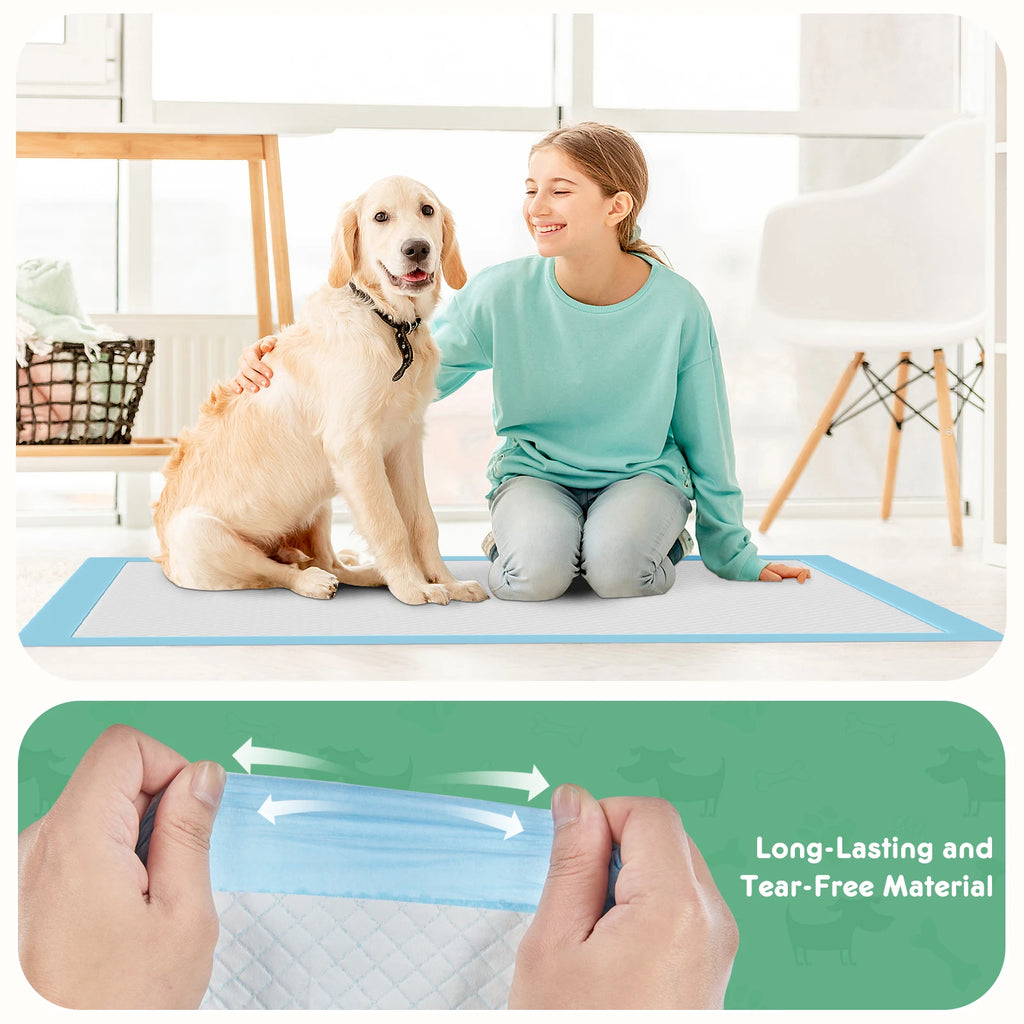 150 Count 22' X 22' Super Absorbency Disposable Underpads Leakproof Quick Drying Disposable Pads for Dogs Puppy Cat Pee Pads