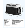 35L 45L 55L Portable Foldable Handle Car Refrigerator with Wheel -4°F to 68°F Truck Refrigerator with APP Control Compressor Freezer for Camping Picnics Car Home Traval