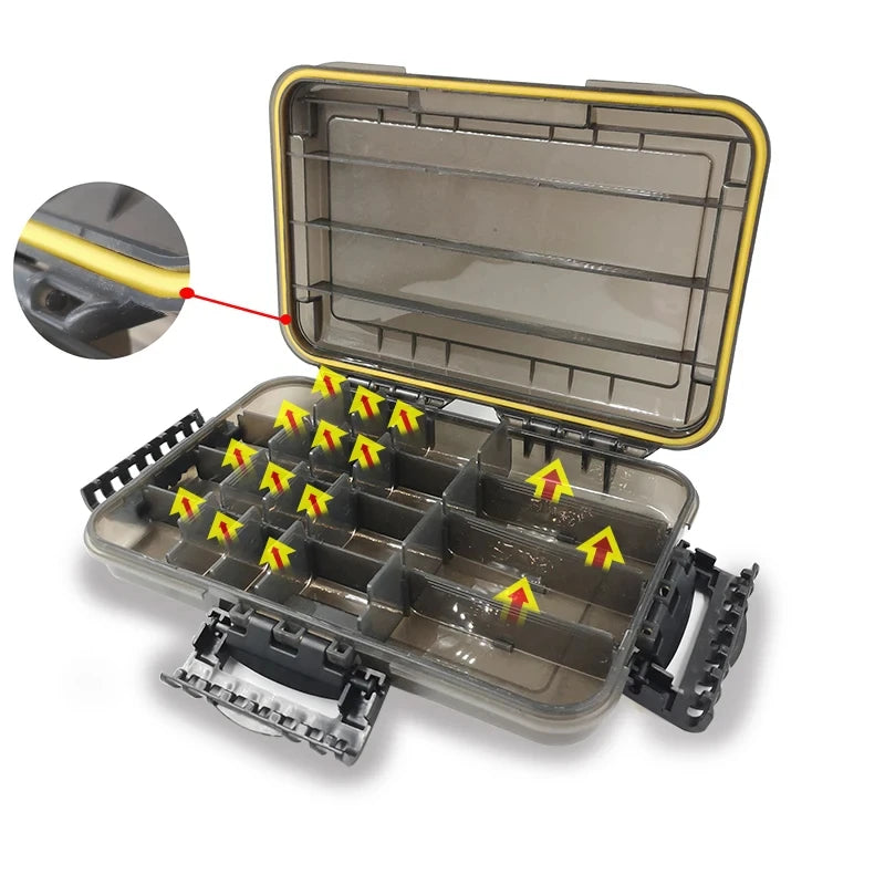 Large-Capacity Waterproof Fishing Tackle Box Fishing Accessories Tool Storage Box Fish Hook Fake Bait Storage Box Fishing Supply