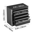5-Drawer 8.6in Metal Tool Box Red/Black Portable Small Tool Chest with PP Feet Pads for Garage Workshop Tools Storage