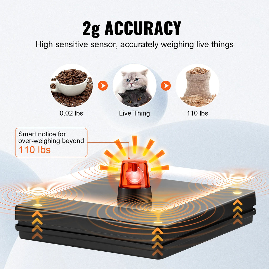 110 lbs Digital Postal Shipping Scale with Timer 90° Foldable LCD Screen AC/DC Powered Package Scale for Laggage Home