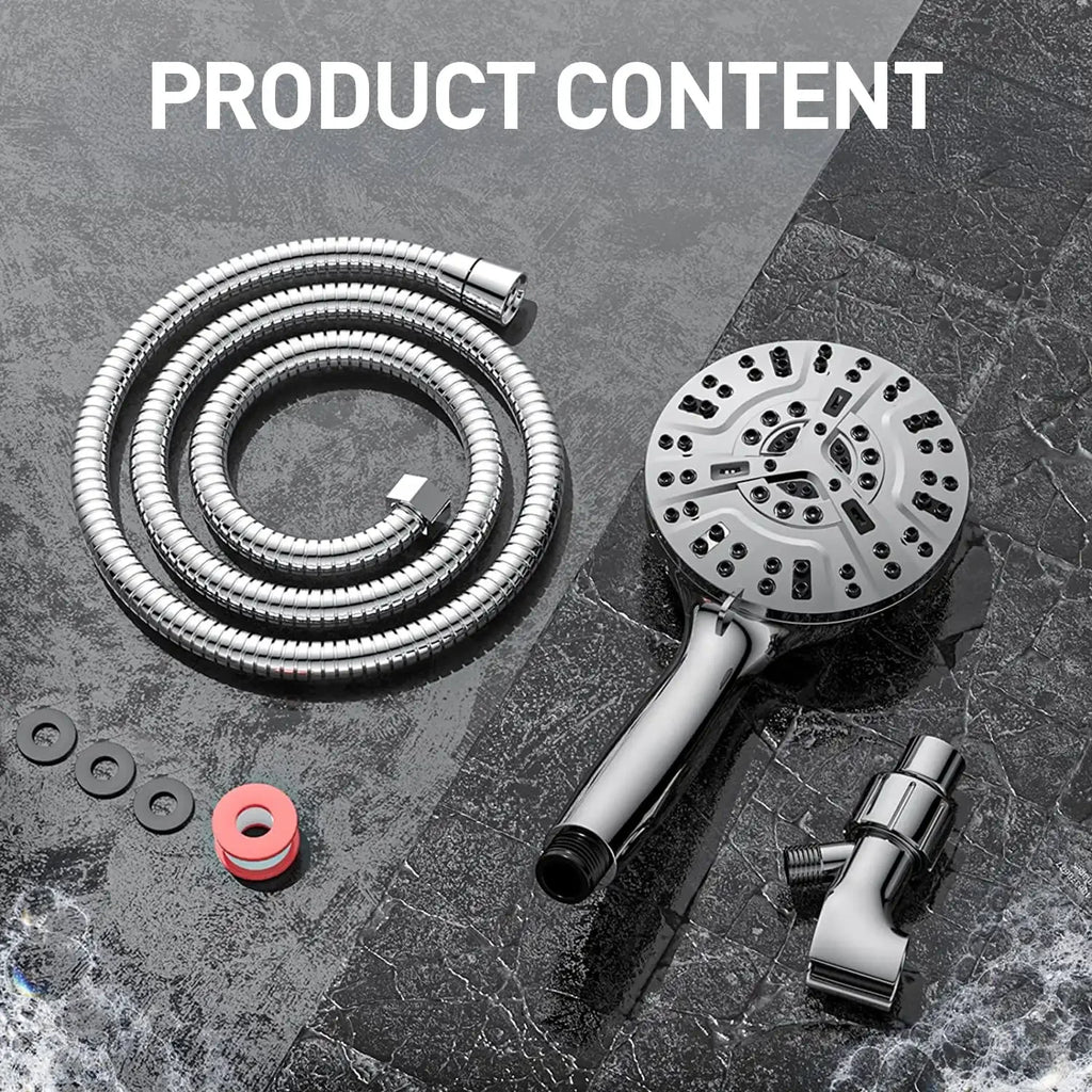 Shower Head with Handheld, High Pressure 10 Modes with 59" Stainless Steel Hose Adjustable Holder
