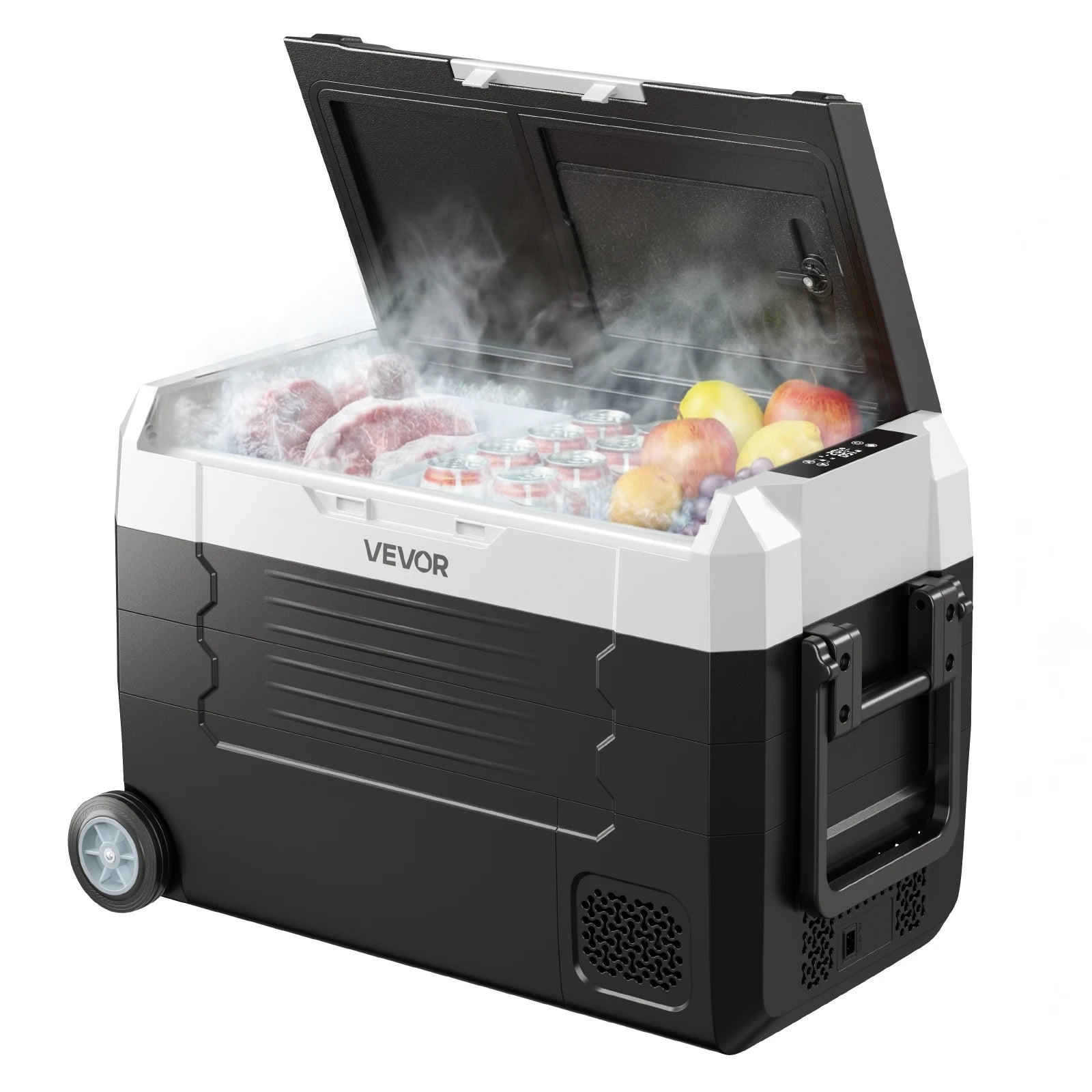 35L 45L 55L Portable Foldable Handle Car Refrigerator with Wheel -4°F to 68°F Truck Refrigerator with APP Control Compressor Freezer for Camping Picnics Car Home Traval
