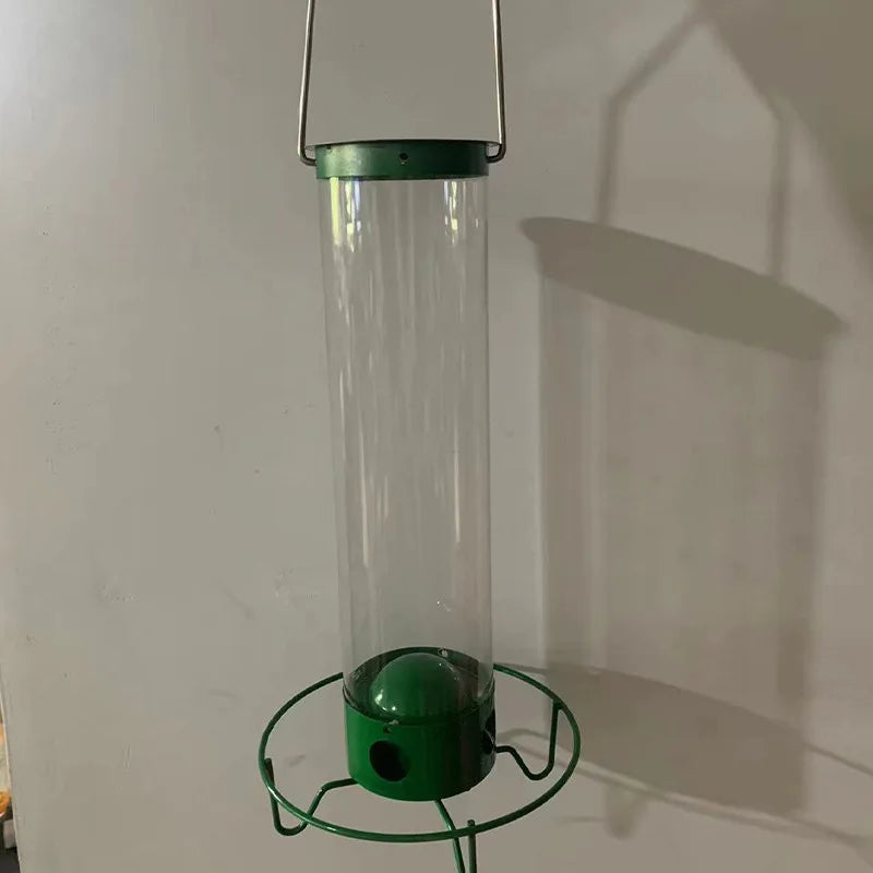 Hanging Wild Bird Feeder Weight Activated Rotating Squirrel Proof Outdoor Garden Yard Tree Mounted Automatic Bird Feeding