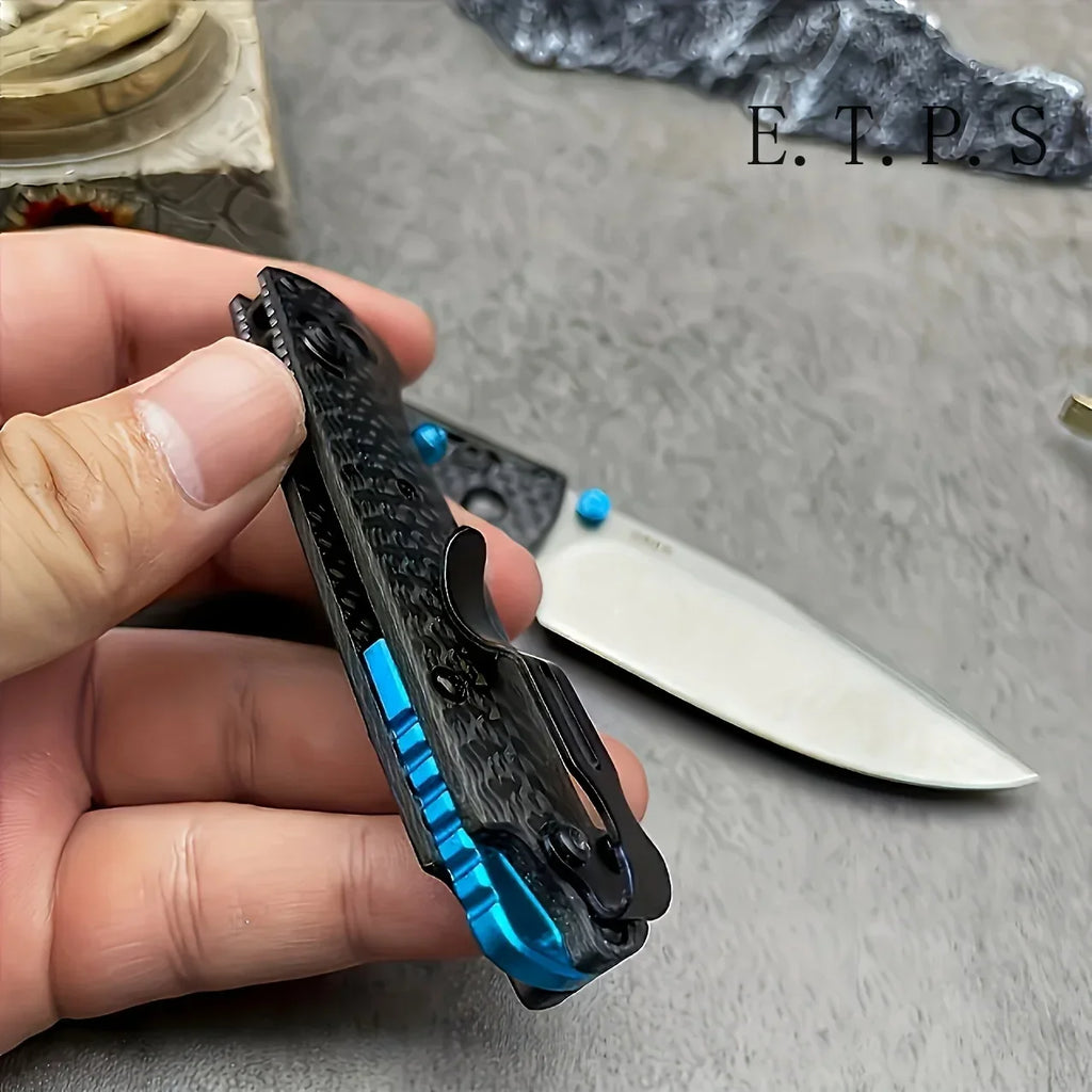 Folding Knife Carbon Fiber Handle Outdoor Camping Pocket EDC Tool Portable Pocket Clip