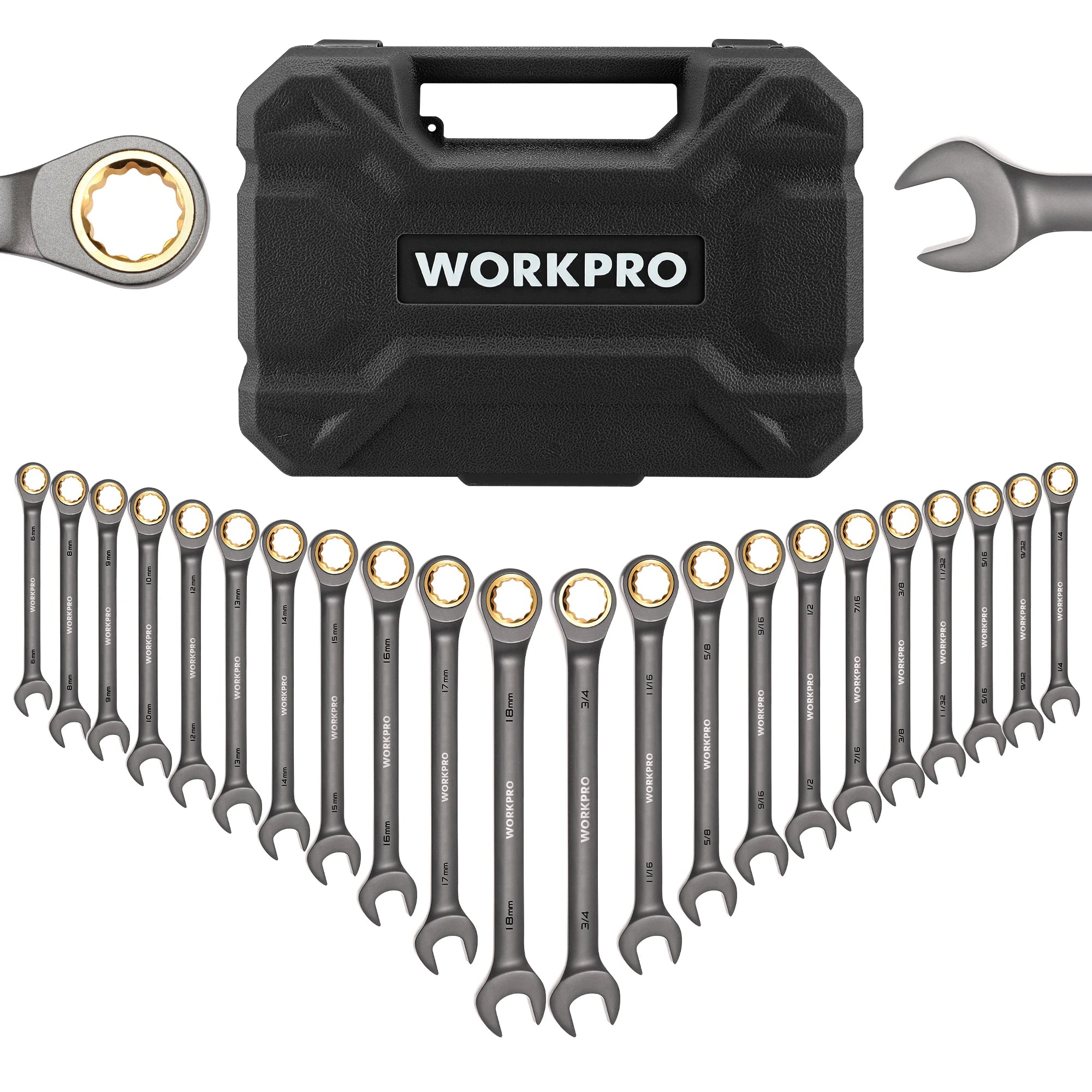 21pc Ratcheting Wrench Set with Box