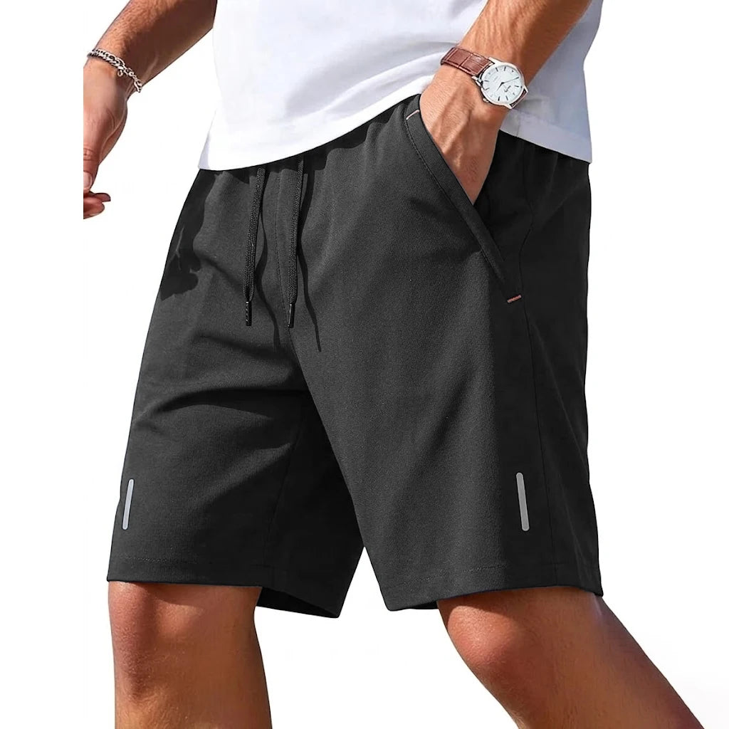Beach Mens Quick Dry Short Pants Summer Athletic Trousers Pocket Gym Man Casual Zipper Hiking Shorts Man Plus Size Baggy Pants