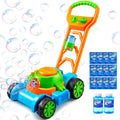 Bubble Lawn Mower Bubble Machine Summer Outdoor Toys Pink Bubble Blower for Kids 3-6 Birthday Gifts