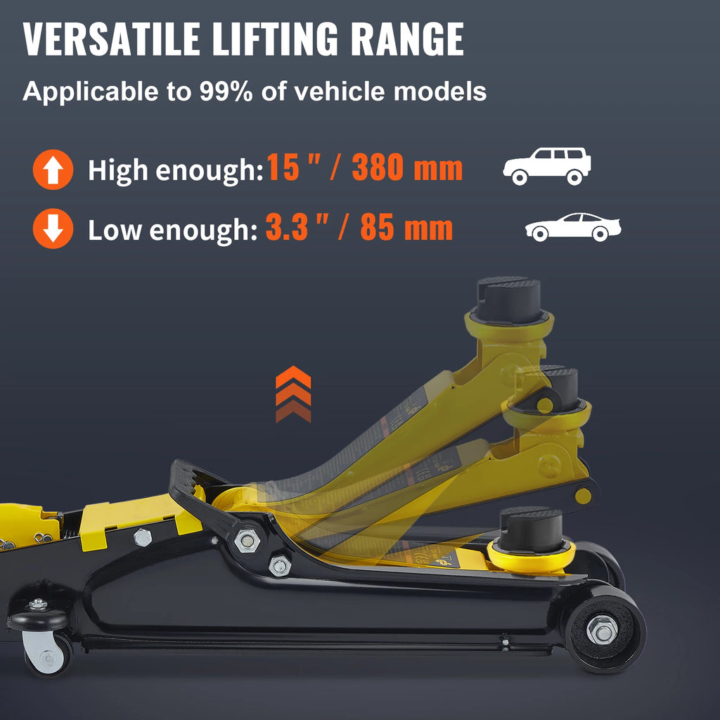 2.5 Ton Floor Hydraulic Jack Pneumatic Low Profile Floor Jack Heavy-Duty Steel Floor Jacks with Single Piston Lift Pump