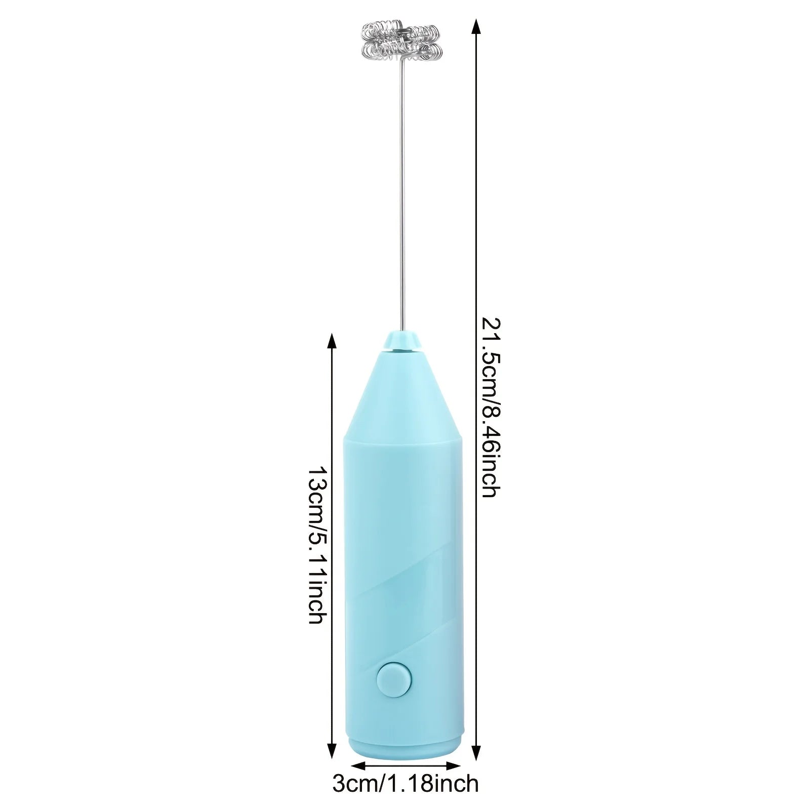 1-Pack Handheld Electric Milk Frother 4 Colors | Drink Mixer & Egg Beater for Coffee, Latte Cappuccino Portable Kitchen Gadget
