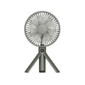Portable Handheld Rechargeable Fan LED Digital Display 180°Adjustable Fan 4 Speed Tripod Fan