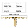 2/4pcs Ratchet Chain Binders 1/4"-5/16" Load Binder with 2 Hooks Tie Downs Tow Chain for Flatbed Trailer Transport