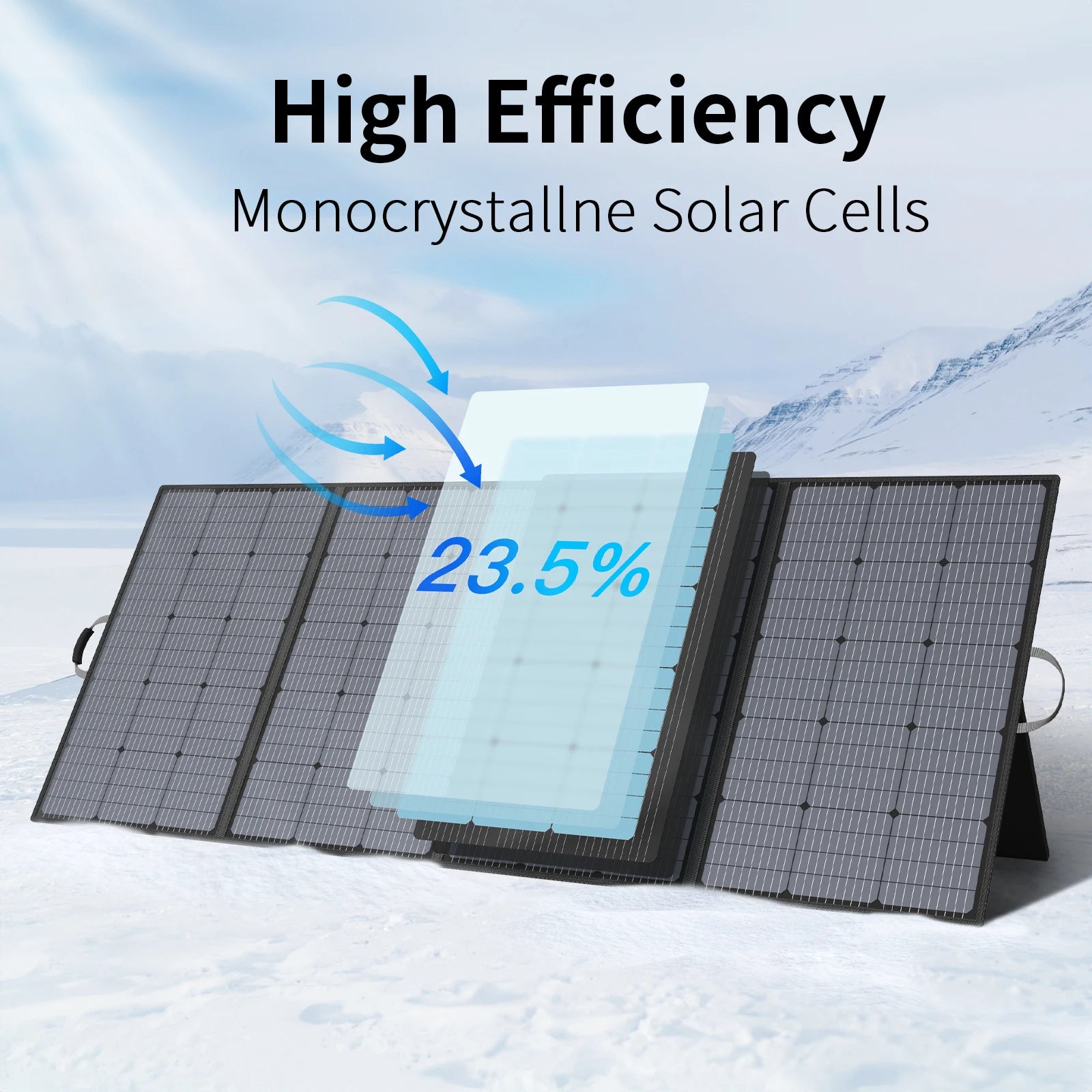 MHPOWOS 400W 220W 110W Lightweight Portable Solar Panel, Foldable Solar Panel for Outdoor Activities, IP67 Waterproof for RV